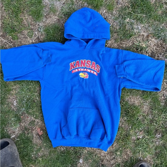 Kansas Jayhawks Kids Blue Hoodie - Picture 1 of 3